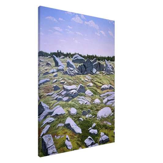 Neil Welliver - Midday Barren - 1983 Canvas - 20x30 cm / 8x12 inches-canvas