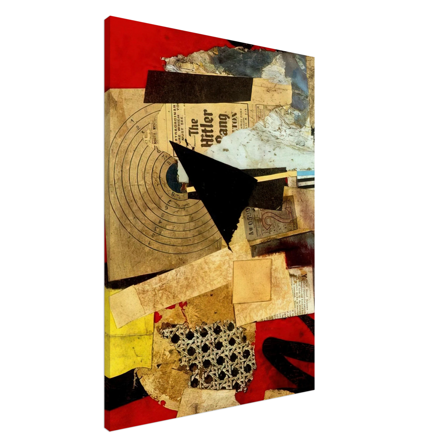 Kurt Schwitters - HITLER GANG 1944 Canvas - 20x30 cm / 8x12 inches-canvas