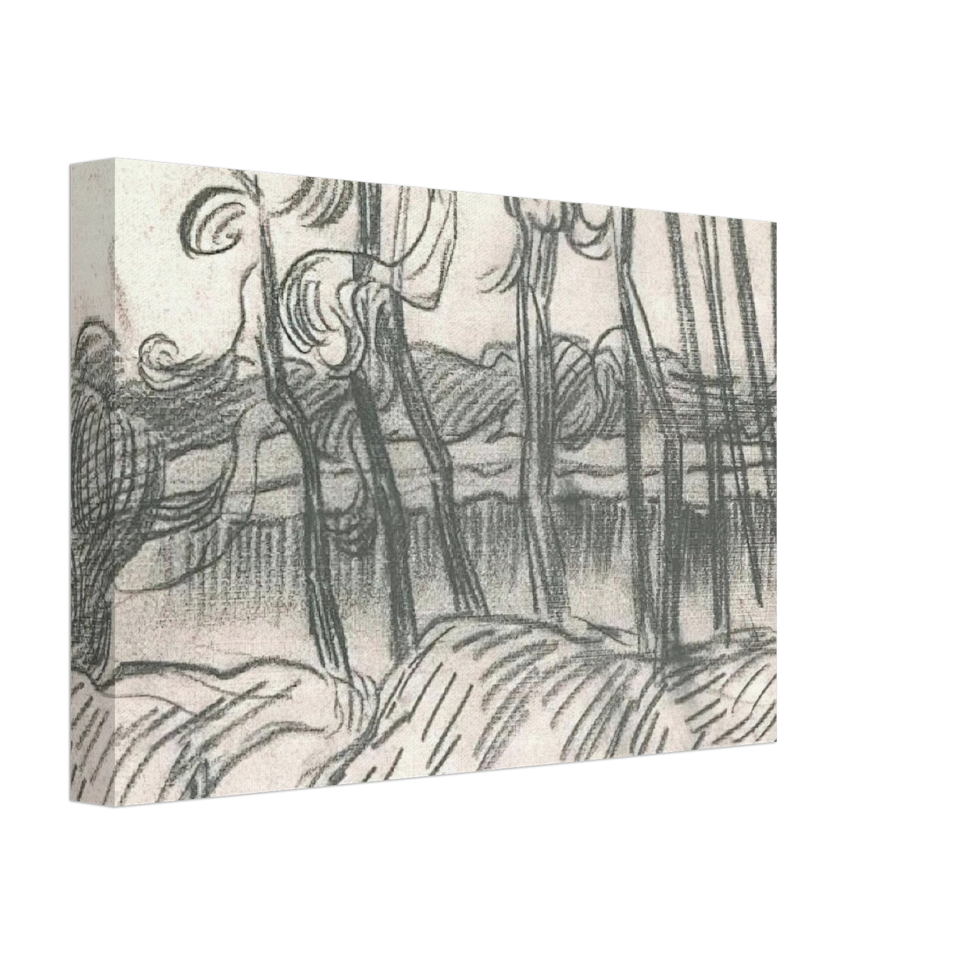 Vincent van Gogh - A Row of Bare Trees Canvas - 40x60 cm / 16x24 inches-canvas