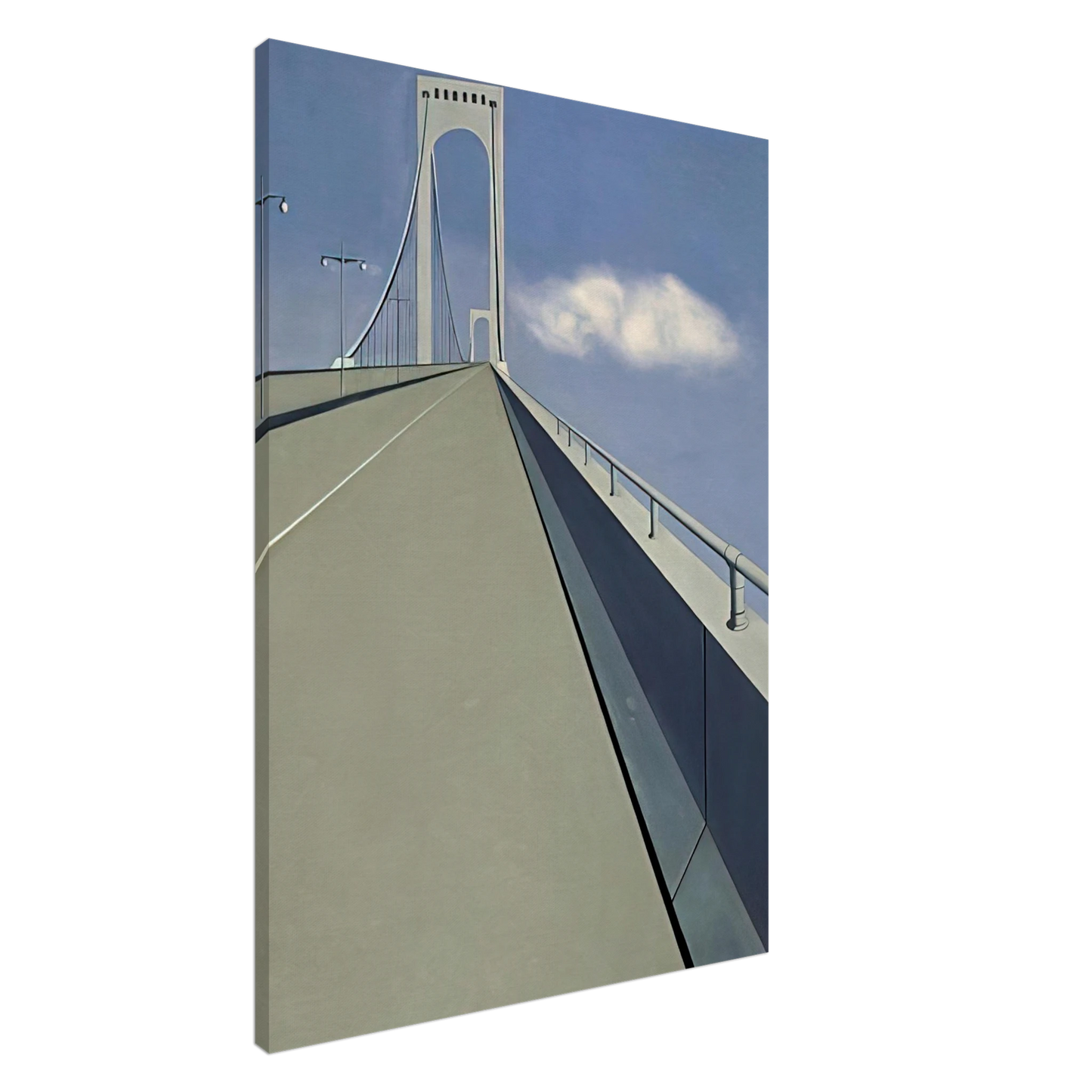 Ralston Crawford - Whitestone Bridge - 1940 Canvas - 20x30 cm / 8x12 inches-canvas