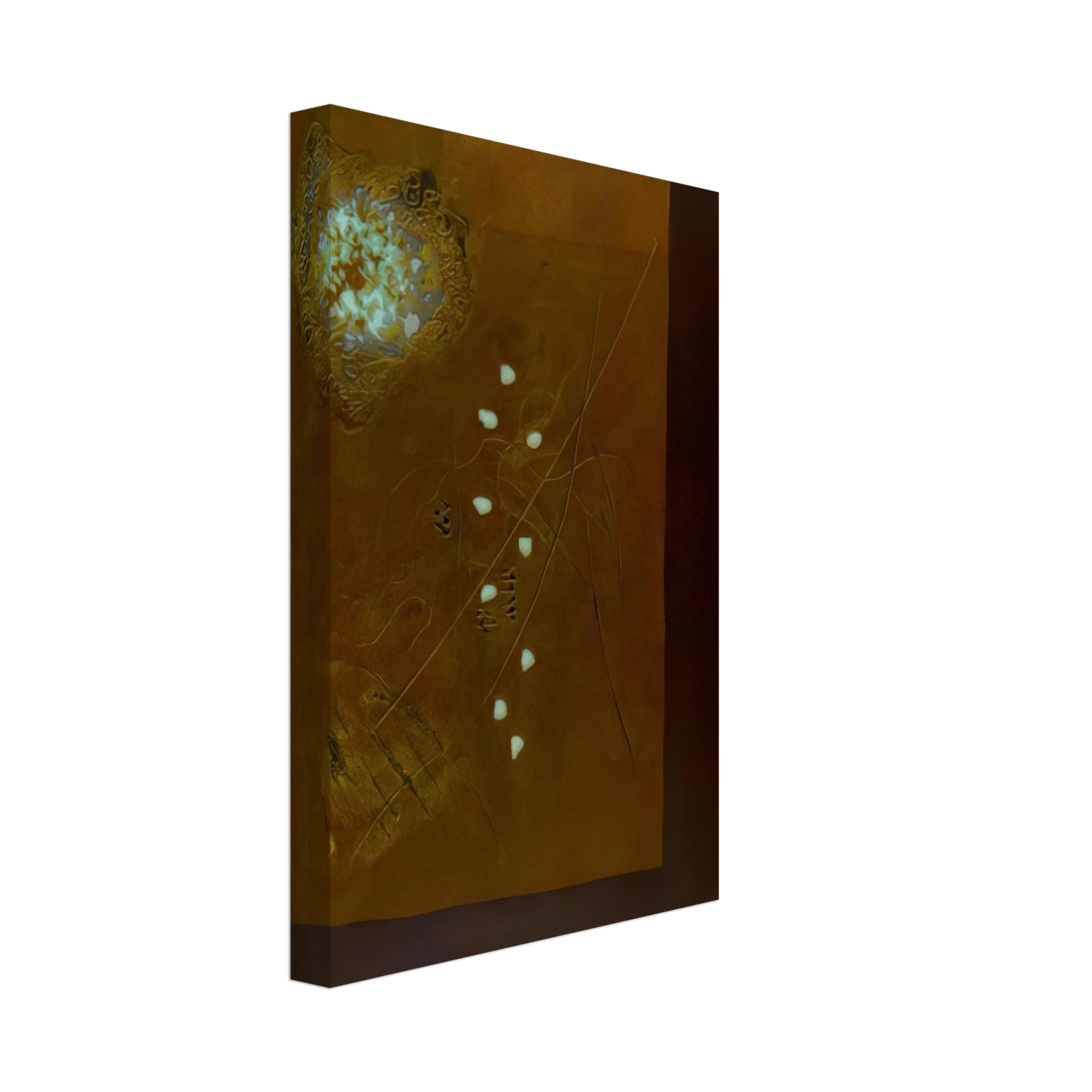 Hiroyuki Tajima - Brown Wall - 1971 Canvas - 70x100 cm / 28x40 inches-canvas