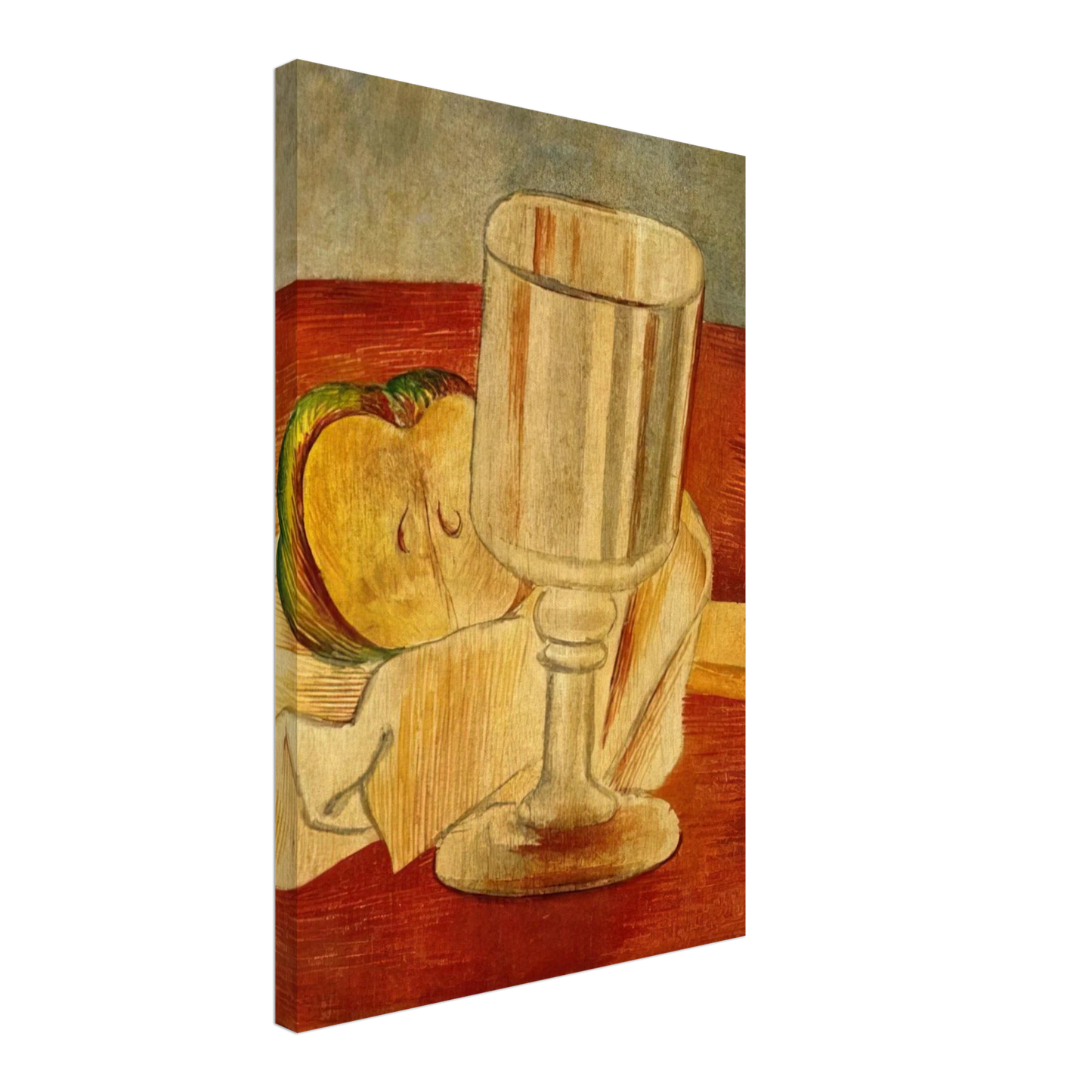 Pablo Picasso - Still life with Gobleet - 1914 Canvas - 70x100 cm / 28x40 inches-canvas