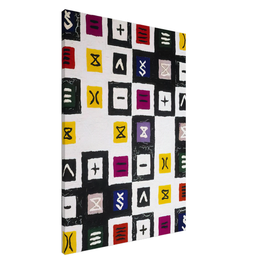 Alfred Jensen - The Great Mystery II - 1960 Canvas - 20x30 cm / 8x12 inches-canvas