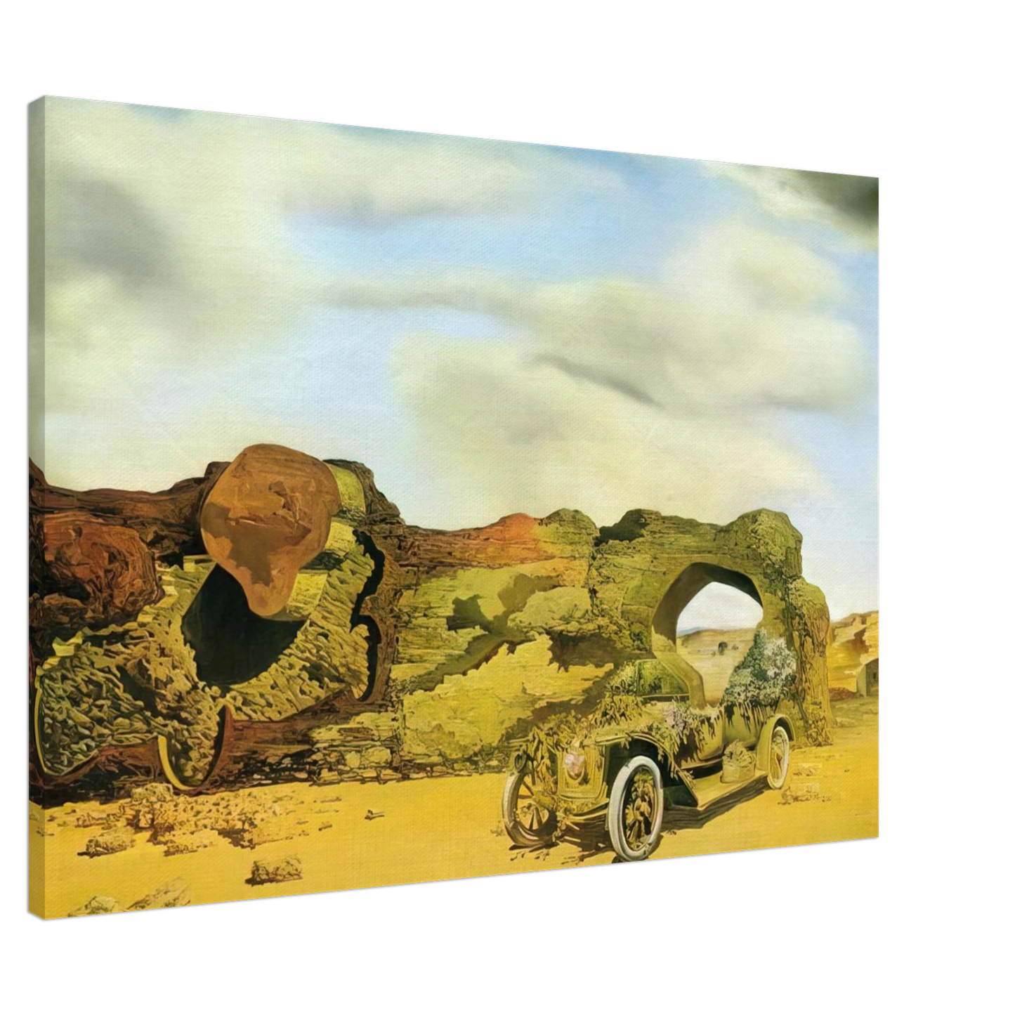 Salvador Dali - PARANOIAC CRITICAL SOLITUDE 1935 Canvas - 20x30 cm / 8x12 inches-canvas