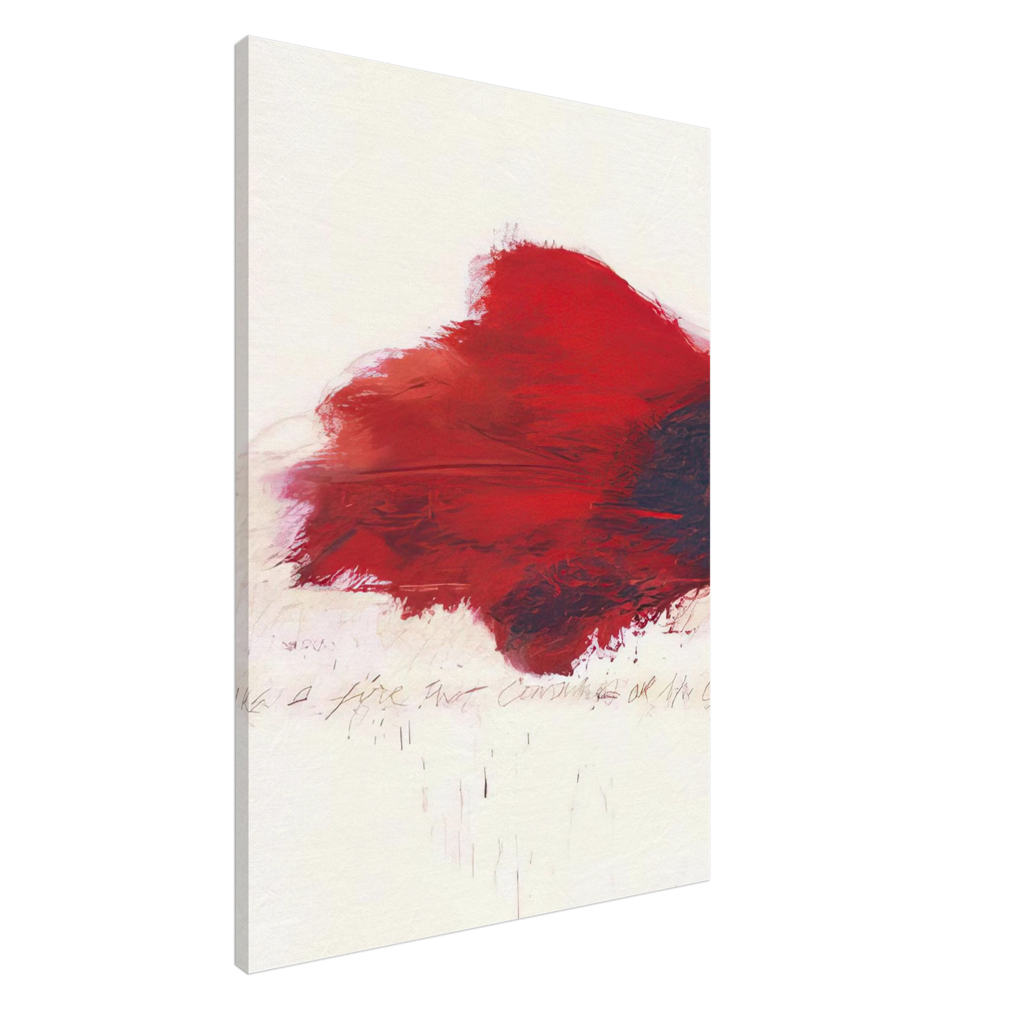 Cy Twombly - Fifty Days at Iliam. The Fire that Consumes All before It Canvas - 20x30 cm / 8x12 inches-canvas