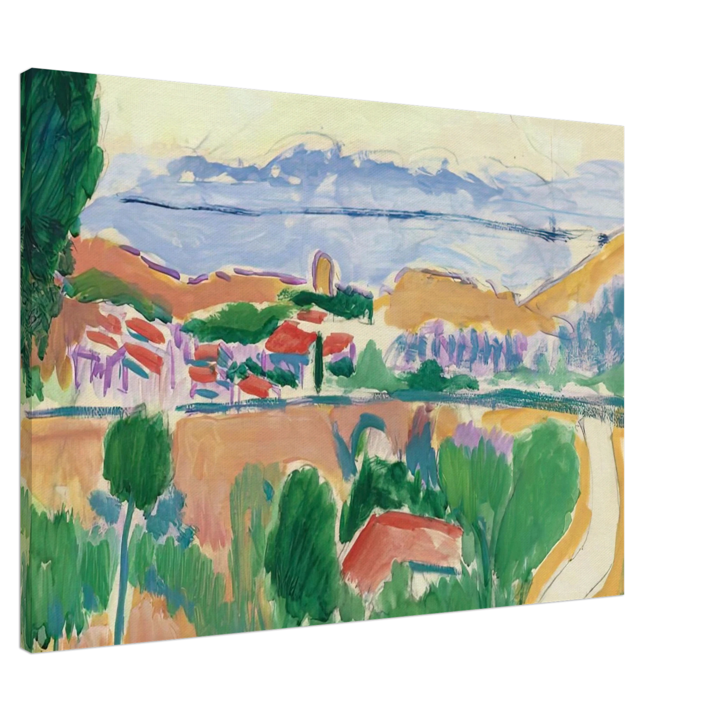 Henri Matisse - VUE DE COLLIOURE 1906 Canvas - 20x30 cm / 8x12 inches-canvas