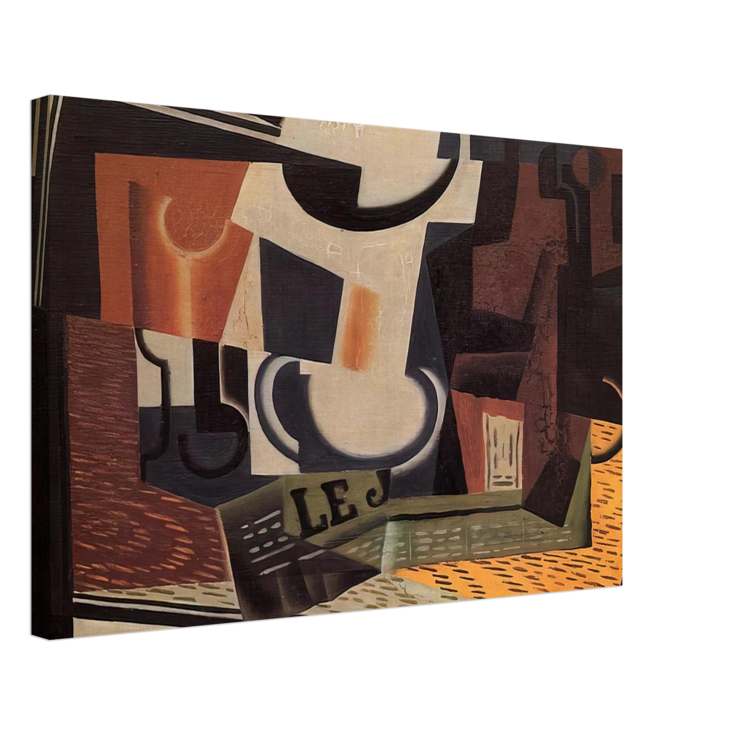 Juan Gris - STILL LIFE WITH FRUIT BOWL 1918 Canvas - 70x100 cm / 28x40 inches-canvas