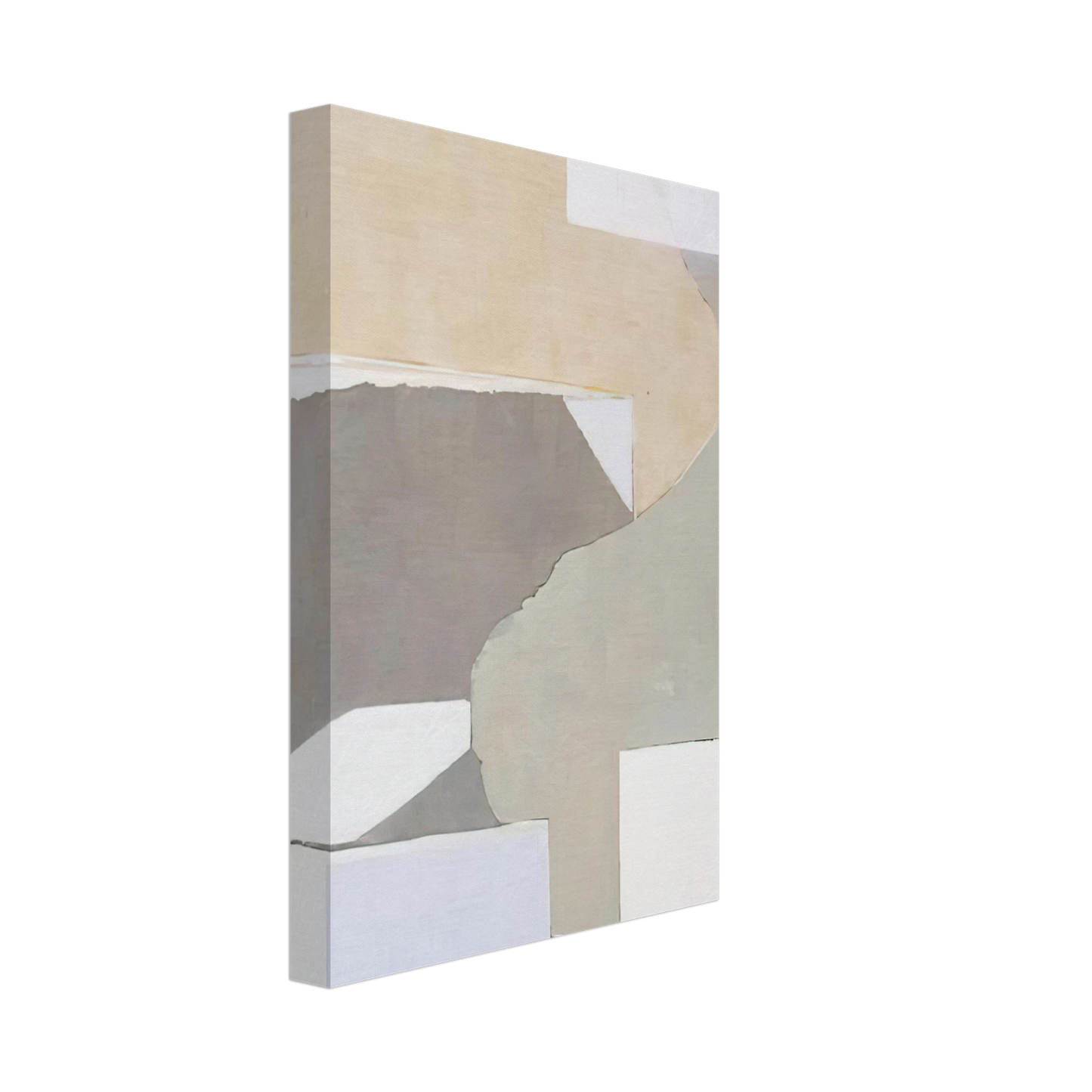 Kenzo Okada - White and Brown - 1972 Canvas - 70x100 cm / 28x40 inches-canvas