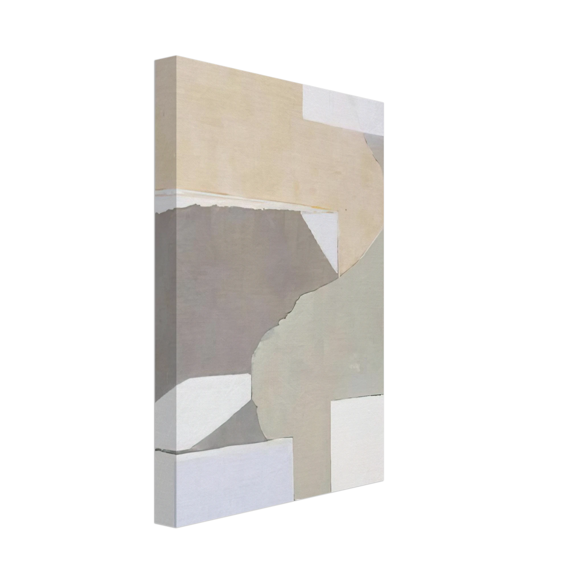 Kenzo Okada - White and Brown - 1972 Canvas - 70x100 cm / 28x40 inches-canvas