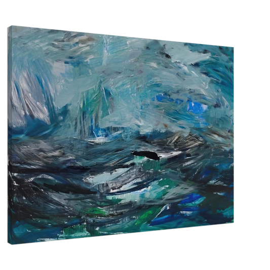 Tove Jansson - Abstract Sea - 1963 Canvas - 20x30 cm / 8x12 inches-canvas