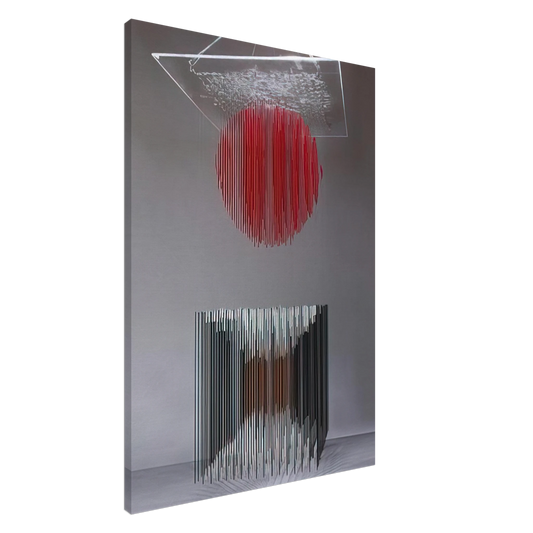 Jesus Rafael Soto - CUBO Y ESFERA VIRTUAL Canvas - 20x30 cm / 8x12 inches-canvas