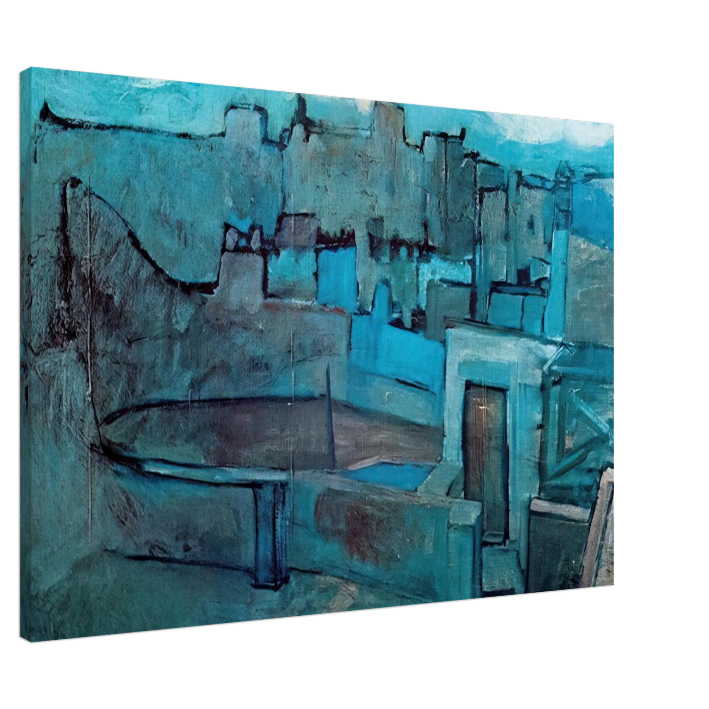 Pablo Picasso - The roofs of Barcelona Canvas - 20x30 cm / 8x12 inches-canvas