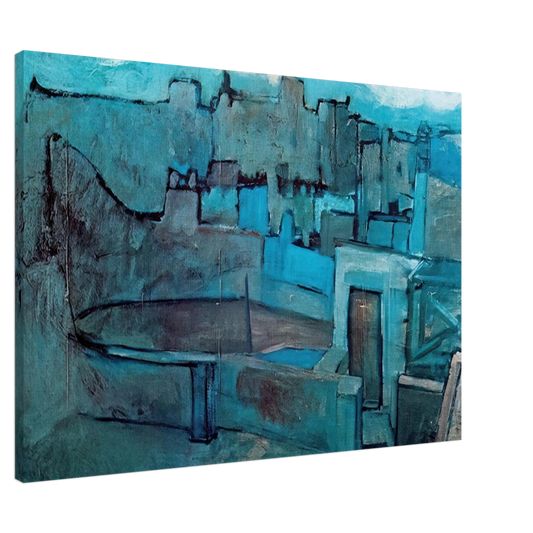 Pablo Picasso - The roofs of Barcelona Canvas - 20x30 cm / 8x12 inches-canvas