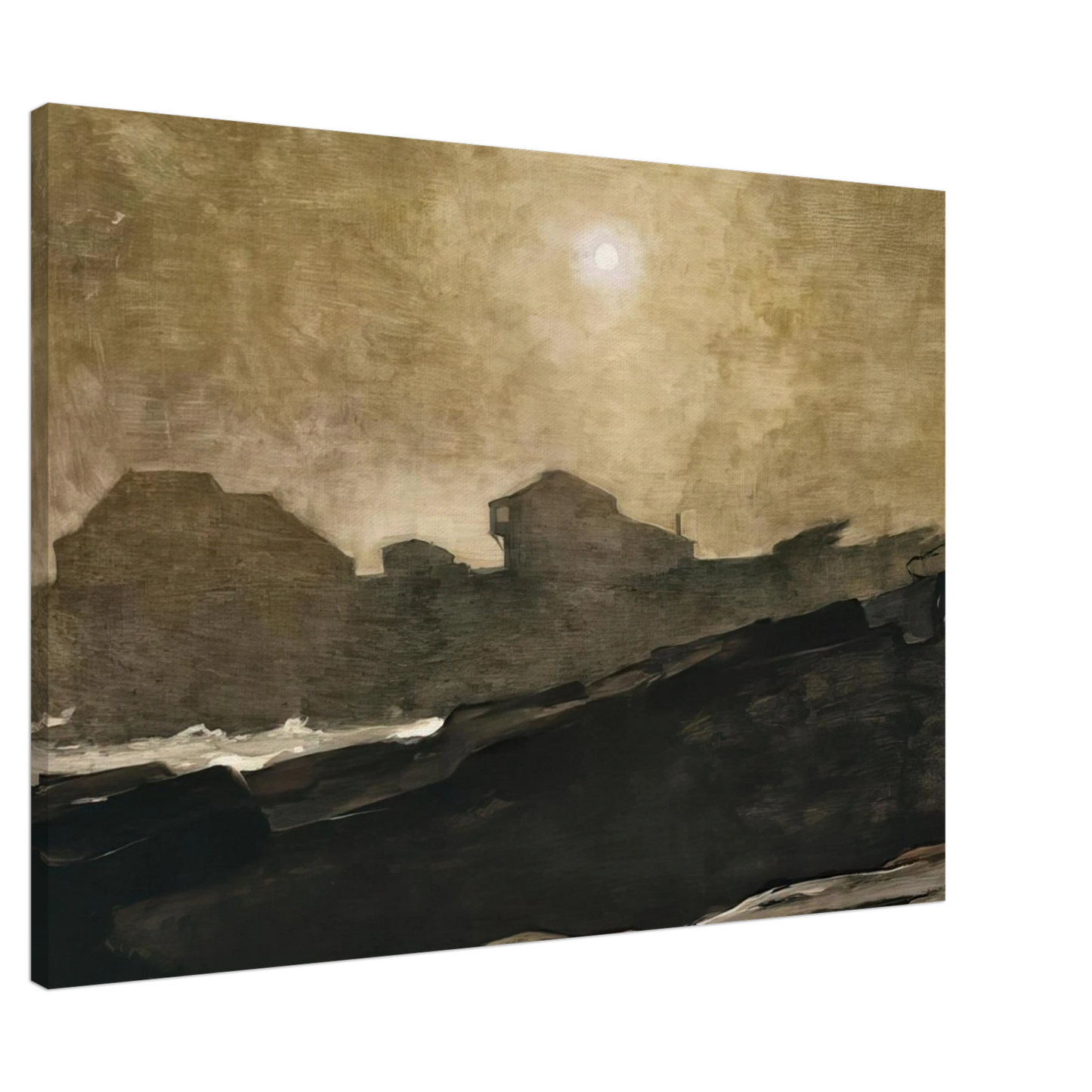 Winslow Homer - THE ARTISTS STUDIO IN AFTERNOON FOG 1894 Canvas - 20x30 cm / 8x12 inches-canvas