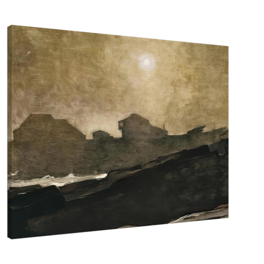 Winslow Homer - THE ARTISTS STUDIO IN AFTERNOON FOG 1894 Canvas - 20x30 cm / 8x12 inches-canvas