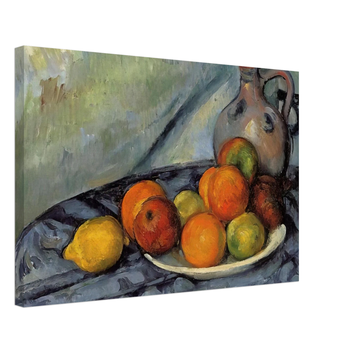 Paul Cezanne - Fruit and Jug on a Table Canvas - 40x60 cm / 16x24 inches-canvas