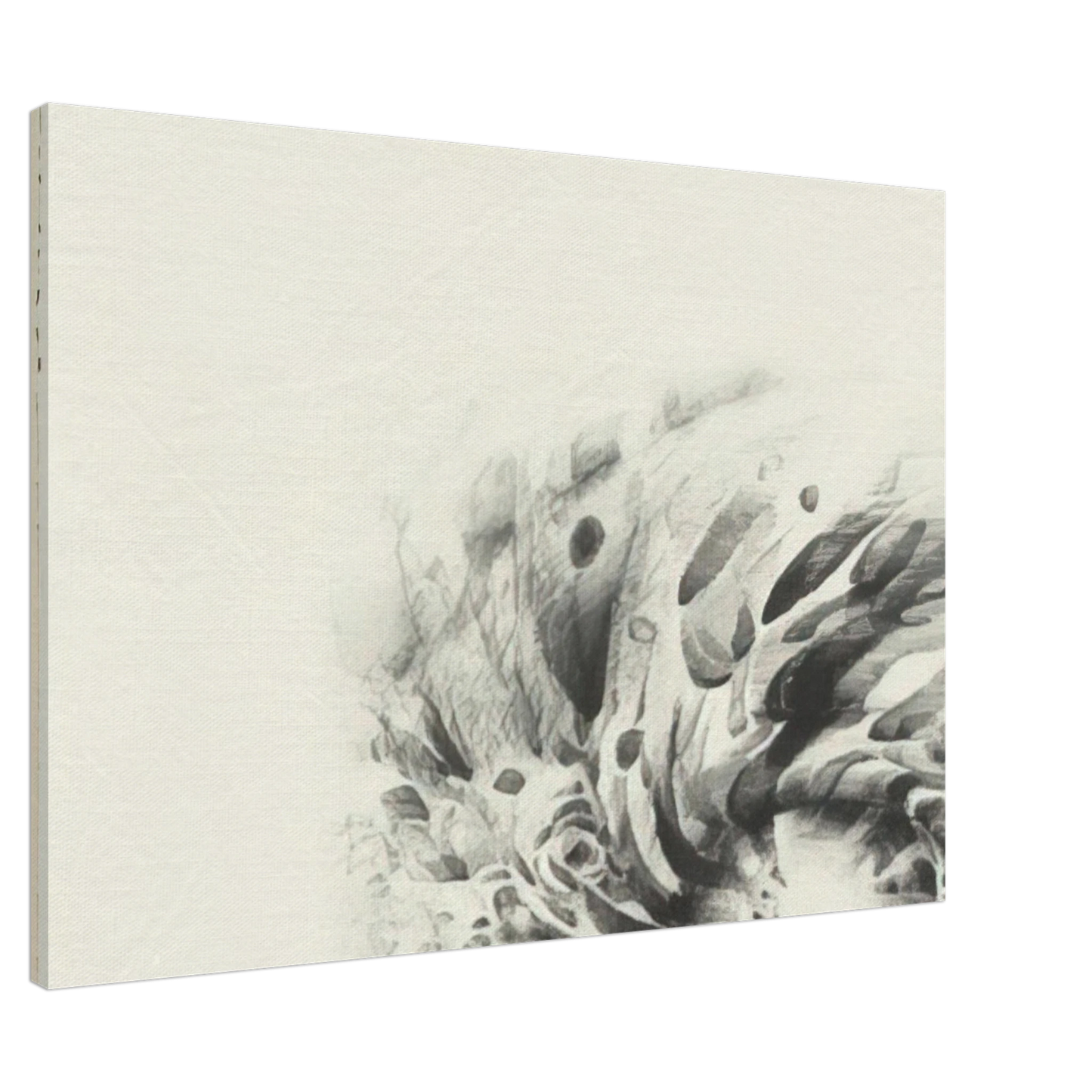 Lee Bontecou - THIRD STONE 1963 Canvas - 20x30 cm / 8x12 inches-canvas