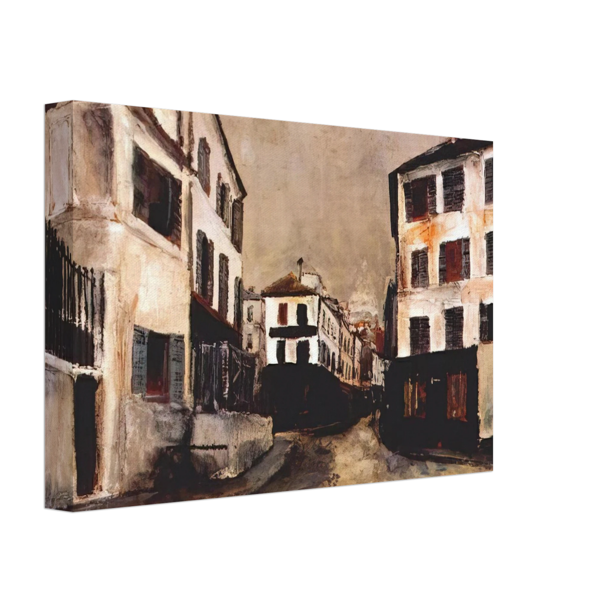 Maurice Utrillo - NORVINS STREET Canvas - 40x60 cm / 16x24 inches-canvas