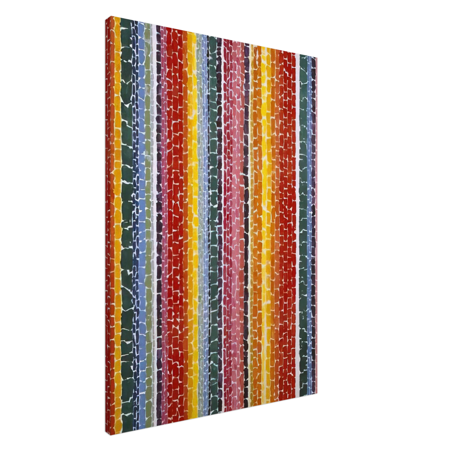 Alma Woodsey Thomas - EARTH SERMON BEAUTY LOVE AND PEACE 1971 Canvas - 20x30 cm / 8x12 inches-canvas