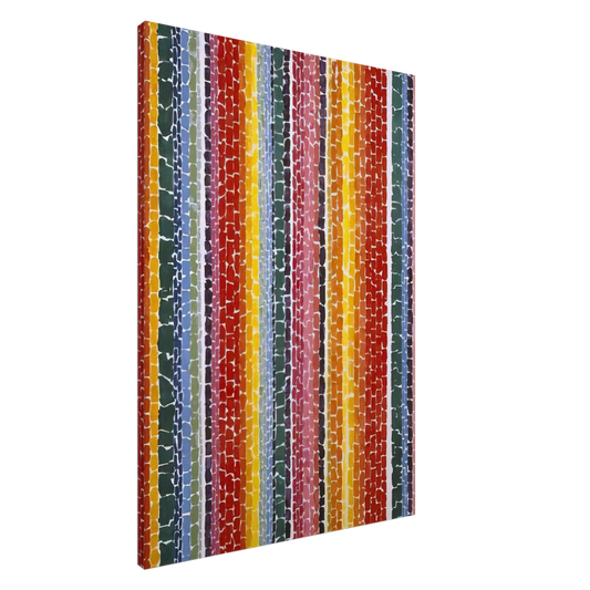 Alma Woodsey Thomas - EARTH SERMON BEAUTY LOVE AND PEACE 1971 Canvas - 20x30 cm / 8x12 inches-canvas