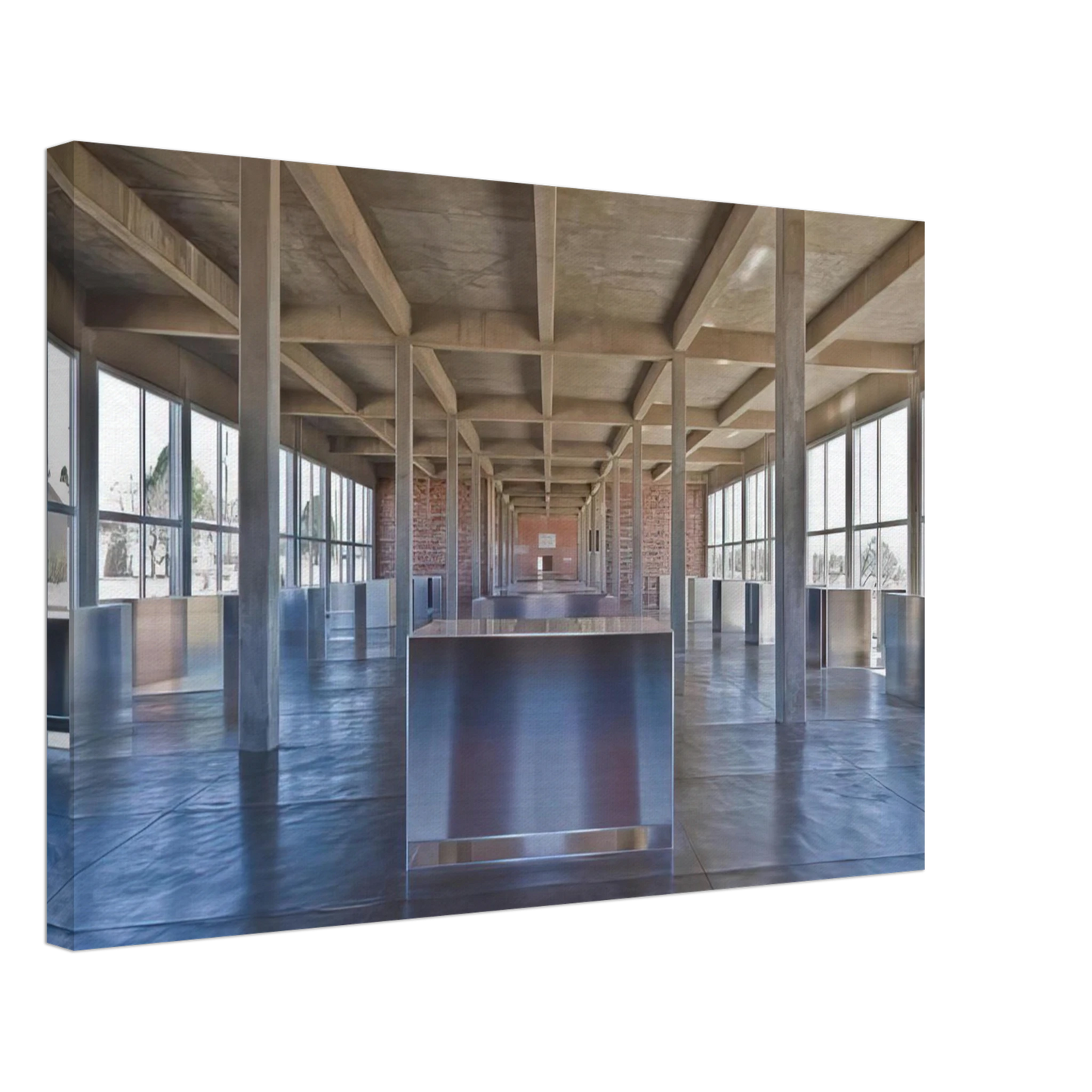 Donald Judd - Untitled 100 Untitled Works in Mill Aluminium - 1986 Canvas - 40x60 cm / 16x24 inches-canvas