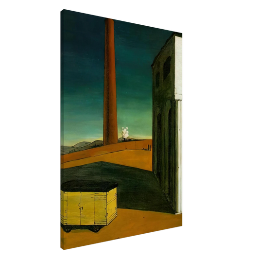 Giorgio de Chirico - THE ANGUISH OF DEPARTURE 1914 Canvas - 20x30 cm / 8x12 inches-canvas