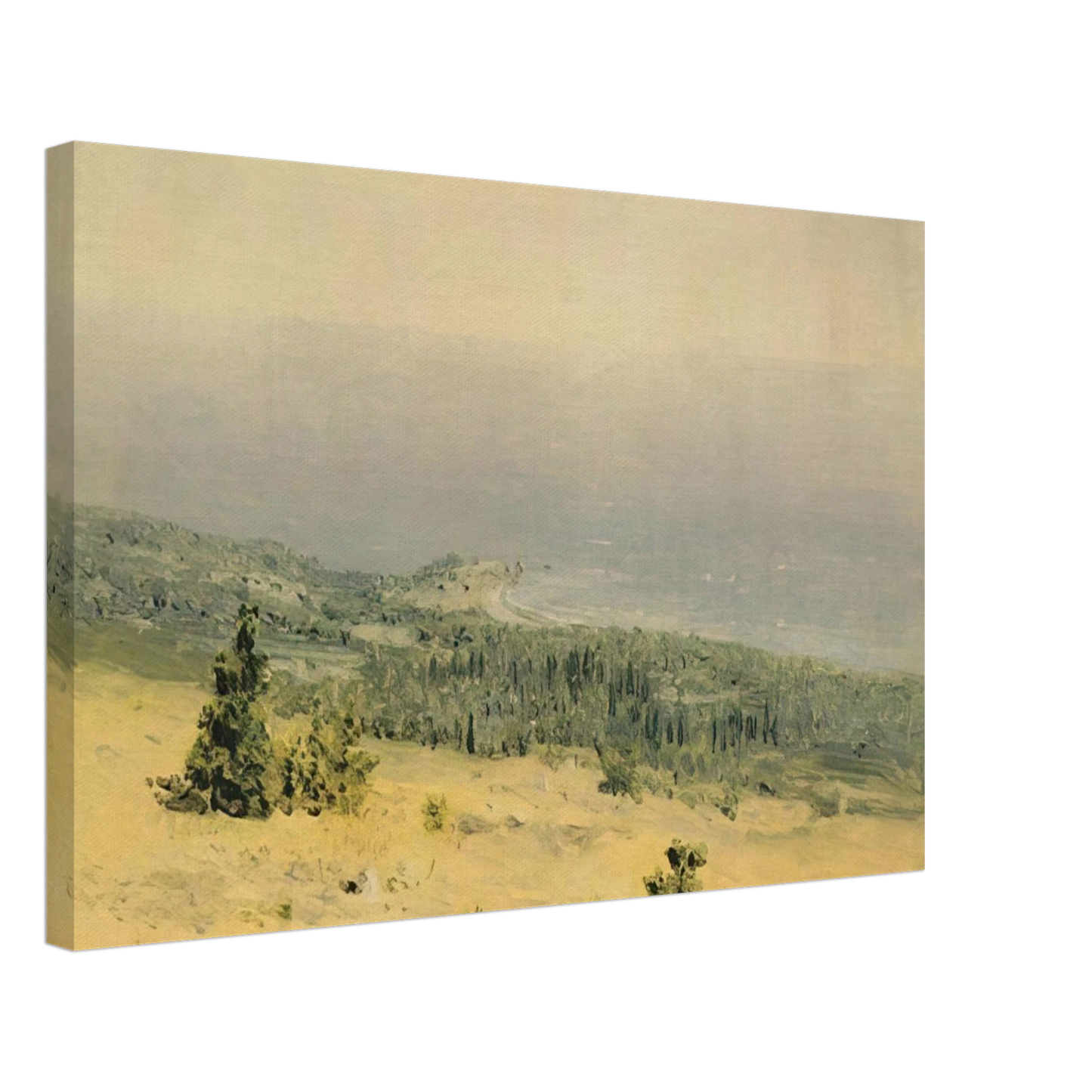 Arkhyp Kuindzhi - View of the beach and sea from the mountains. Crimea Canvas - 40x60 cm / 16x24 inches-canvas
