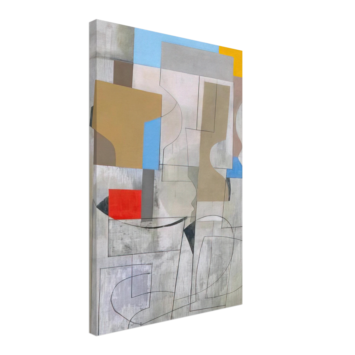 Ben Nicholson - Feb 28-53 vertical seconds - 1953 Canvas - 40x60 cm / 16x24 inches-canvas