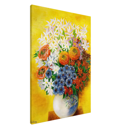 Moise Kisling - BOUQUET OF VARIOUS FLOWERS Canvas - 20x30 cm / 8x12 inches-canvas