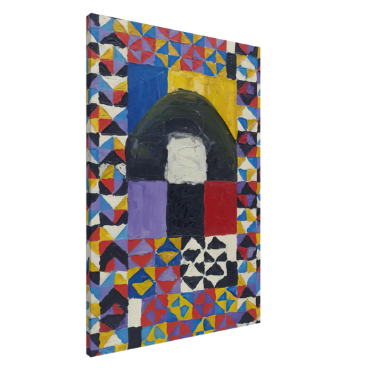 Alfred Jensen - Tattoed - 1958 Canvas - 20x30 cm / 8x12 inches-canvas