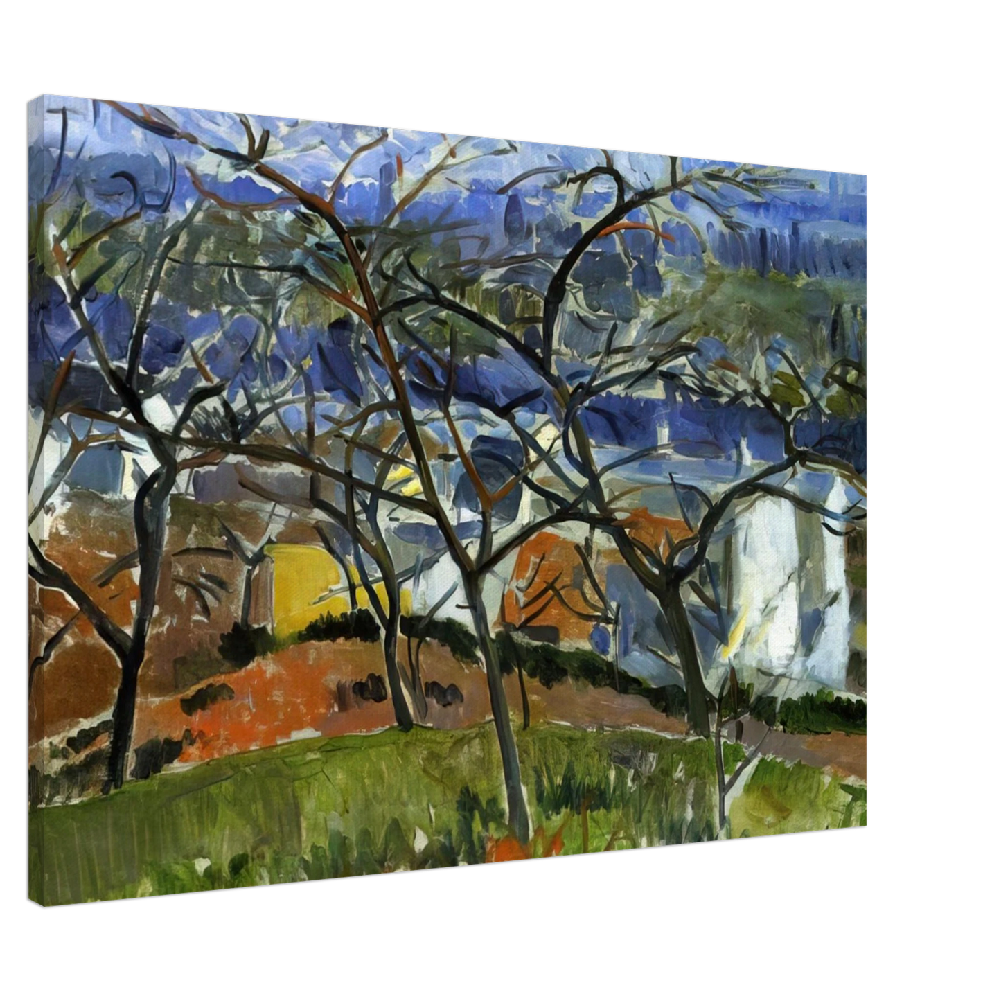 Andre Derain - LANDSCAPE NEAR CHATOU 1904 Canvas - 20x30 cm / 8x12 inches-canvas