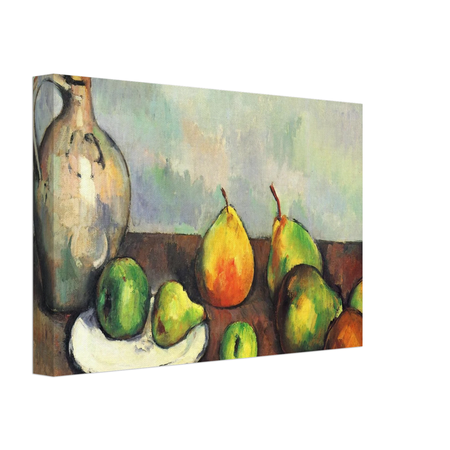 Paul Cezanne - Still life, pitcher and fruit Canvas - 40x60 cm / 16x24 inches-canvas