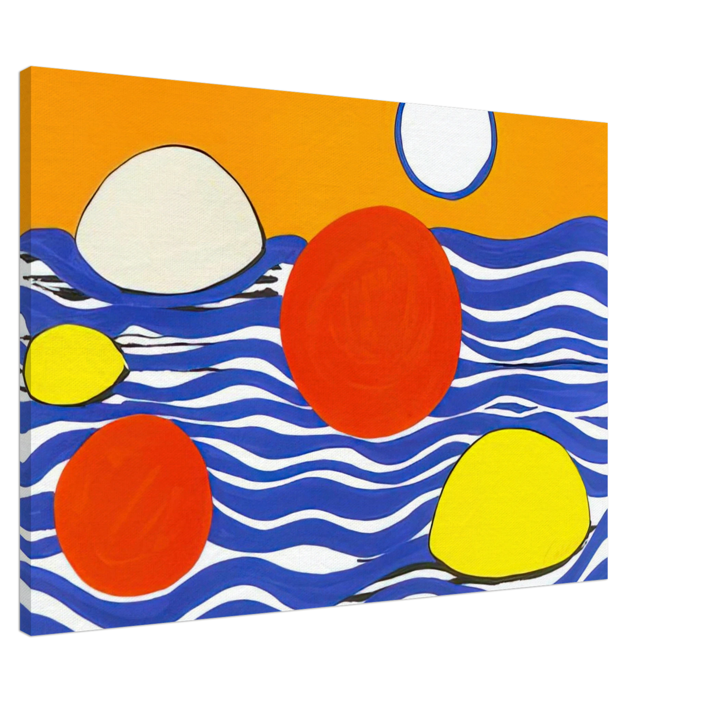 Alexander Calder - WAVES 1973 Canvas - 20x30 cm / 8x12 inches-canvas