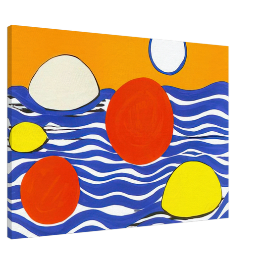 Alexander Calder - WAVES 1973 Canvas - 20x30 cm / 8x12 inches-canvas