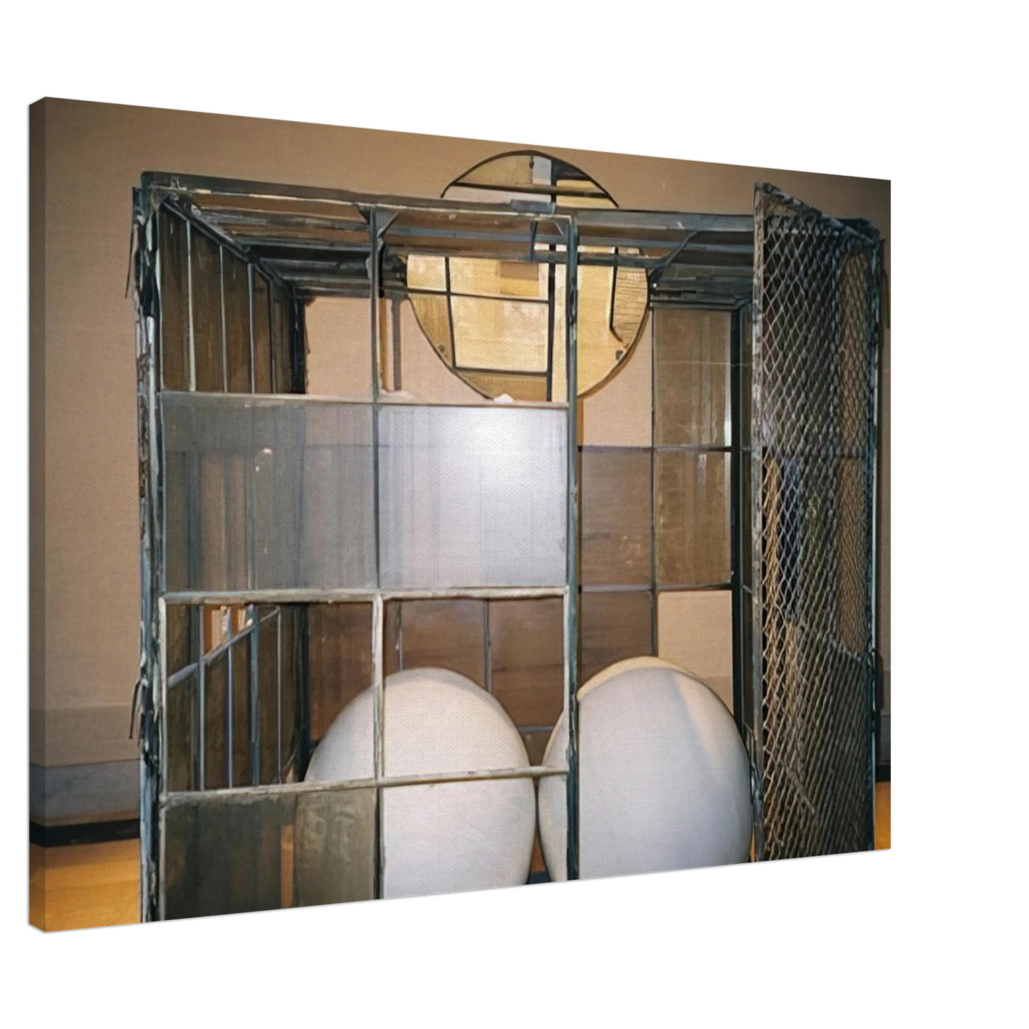 Louise Bourgeois - CELL 3 WHITE MARBLE SPHERES 1993 Canvas - 20x30 cm / 8x12 inches-canvas