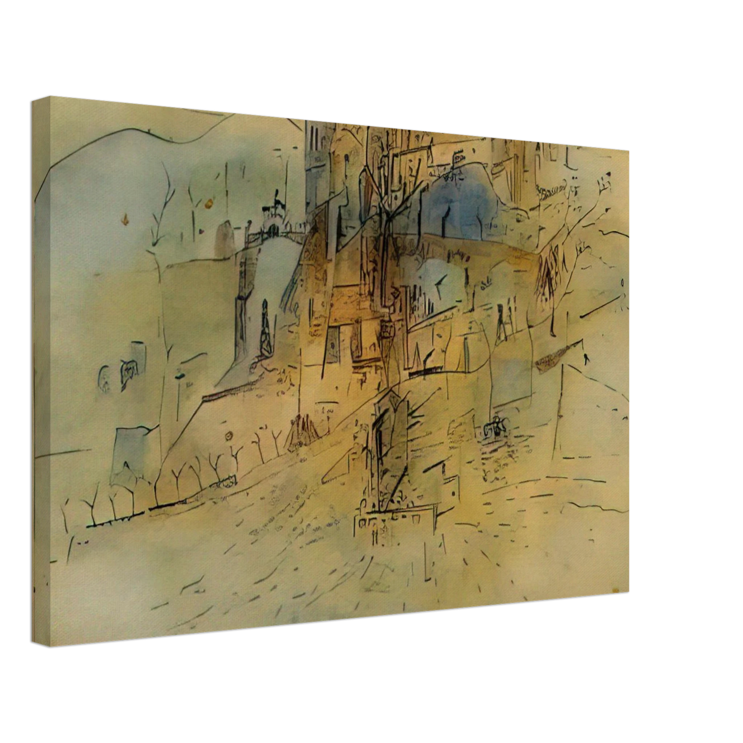 Wols - Cite - 1945 Canvas - 70x100 cm / 28x40 inches-canvas