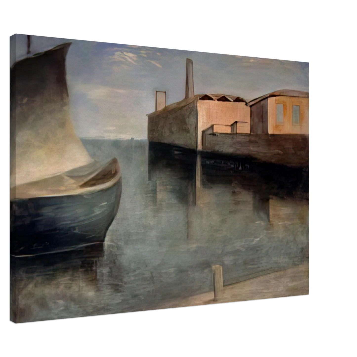 Carlo Carra - LAGOON 1932 Canvas - 20x30 cm / 8x12 inches-canvas