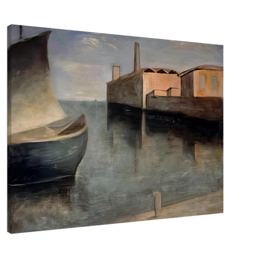 Carlo Carra - LAGOON 1932 Canvas - 20x30 cm / 8x12 inches-canvas