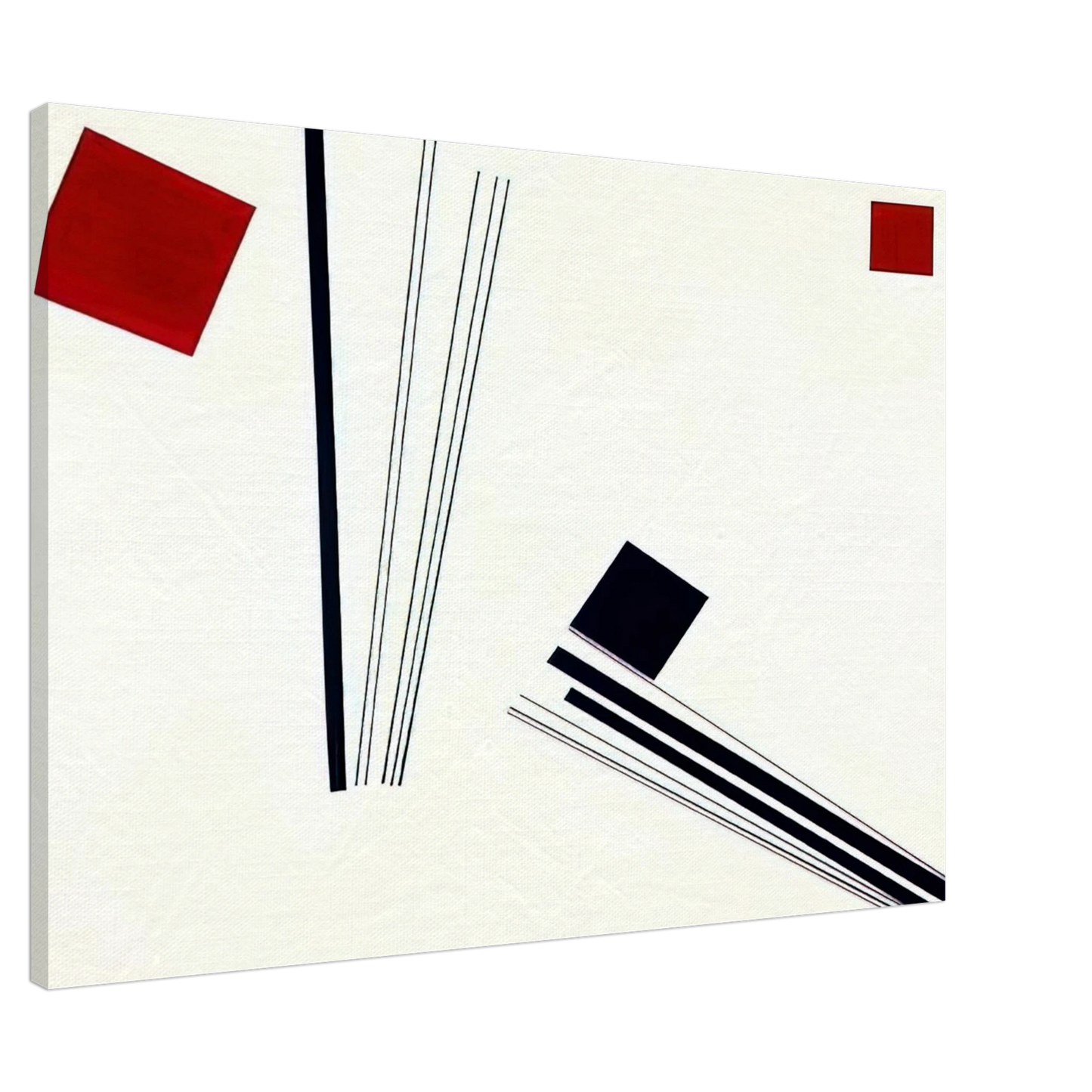 Lygia Pape - Painting in red and black - 1956 Canvas - 20x30 cm / 8x12 inches-canvas