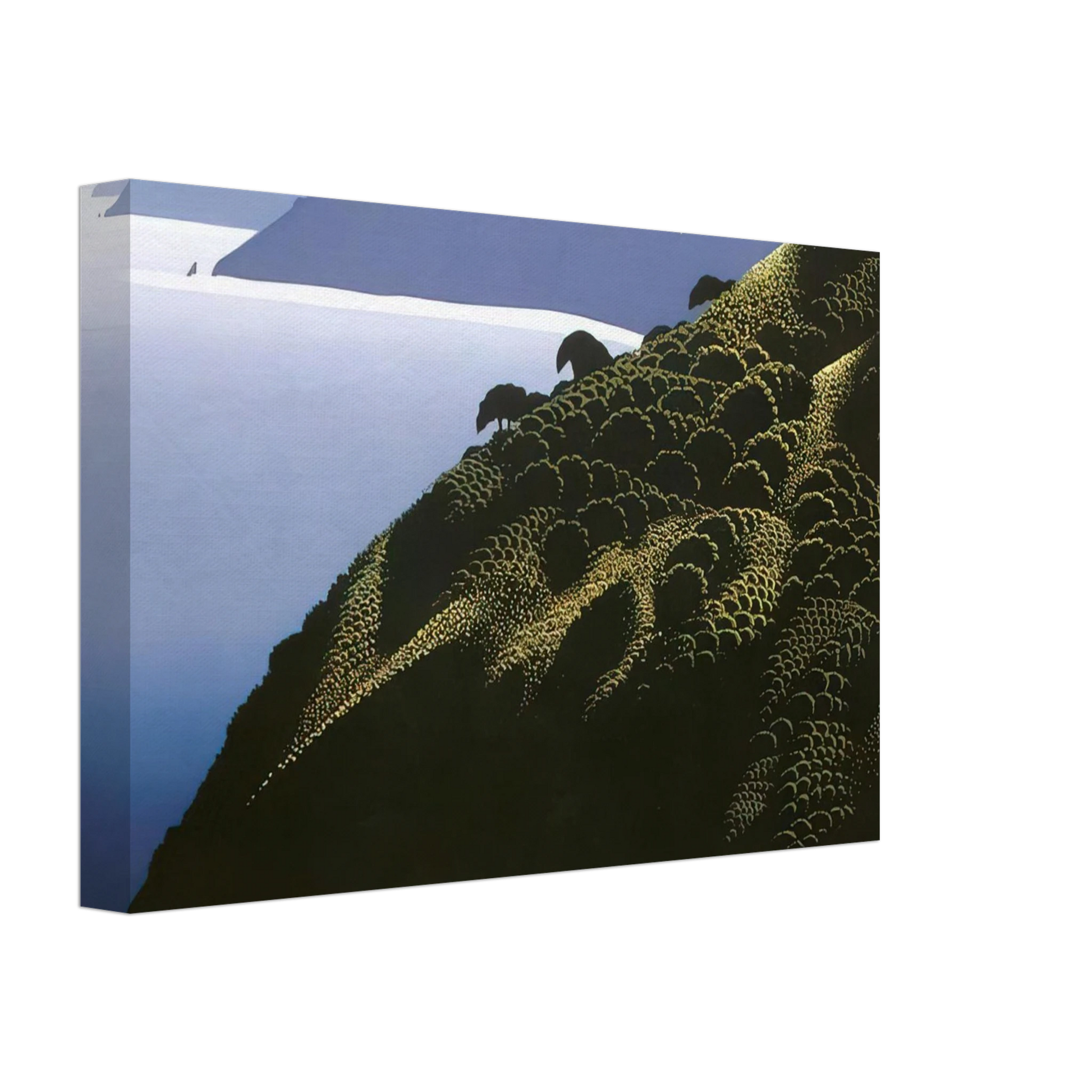 Eyvind Earle - Big Sur Calm Canvas - 40x60 cm / 16x24 inches-canvas