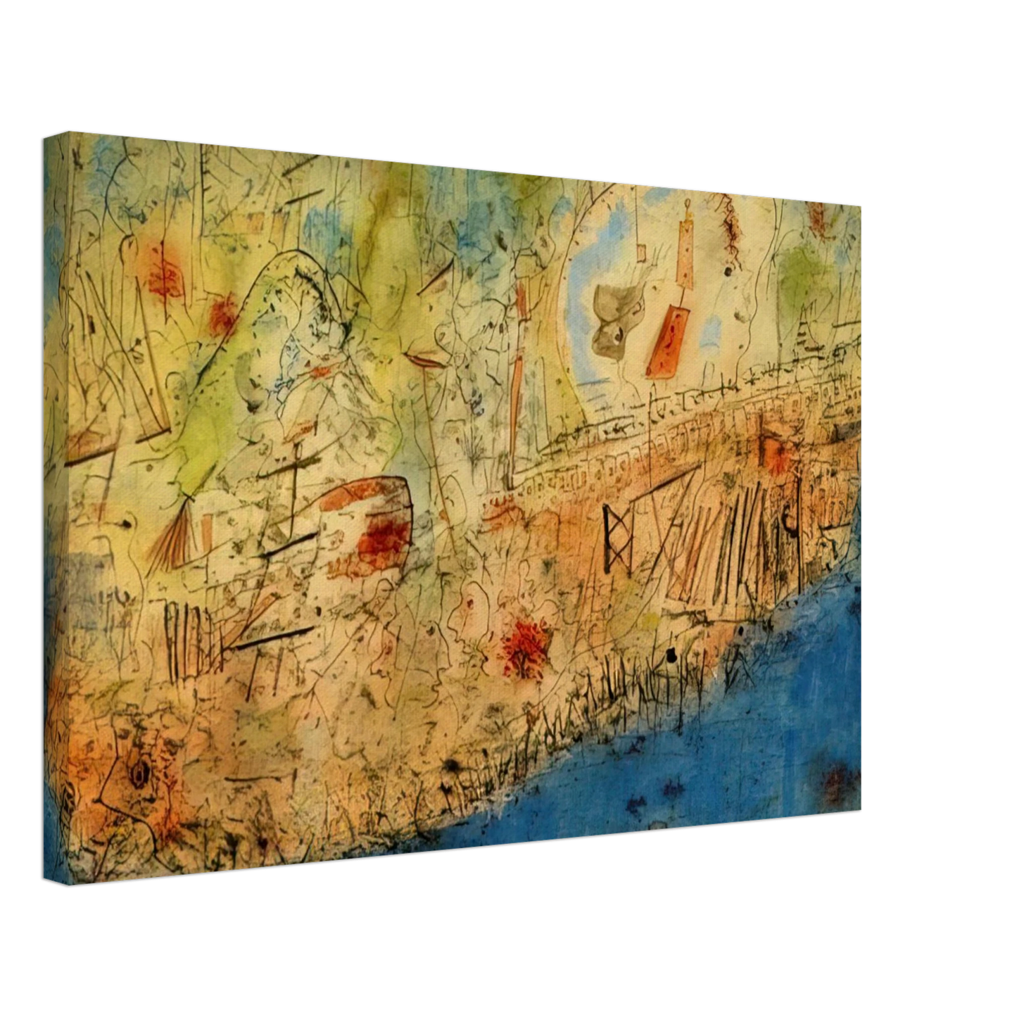 Wols - Camp des Milles - 1940 Canvas - 40x60 cm / 16x24 inches-canvas