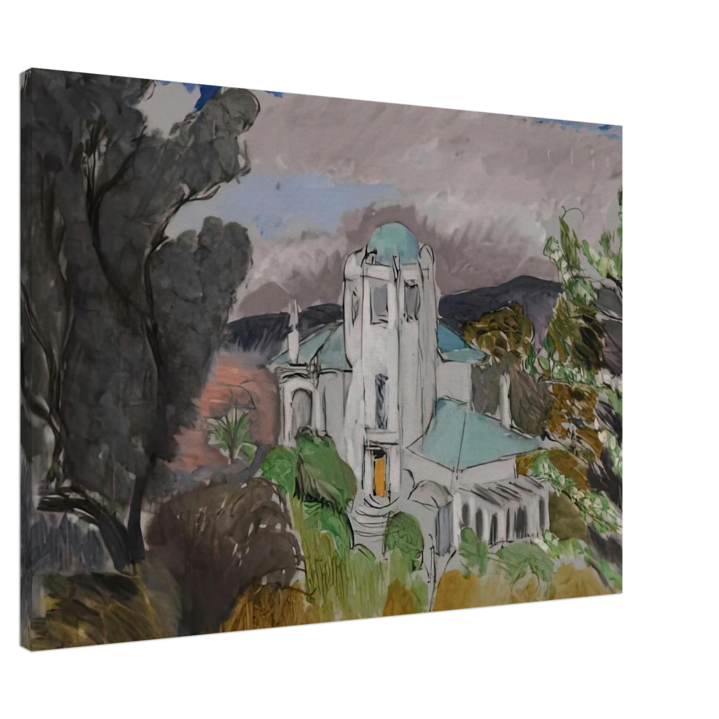 Henri Matisse - BLUE VILLA 1918 Canvas - 20x30 cm / 8x12 inches-canvas