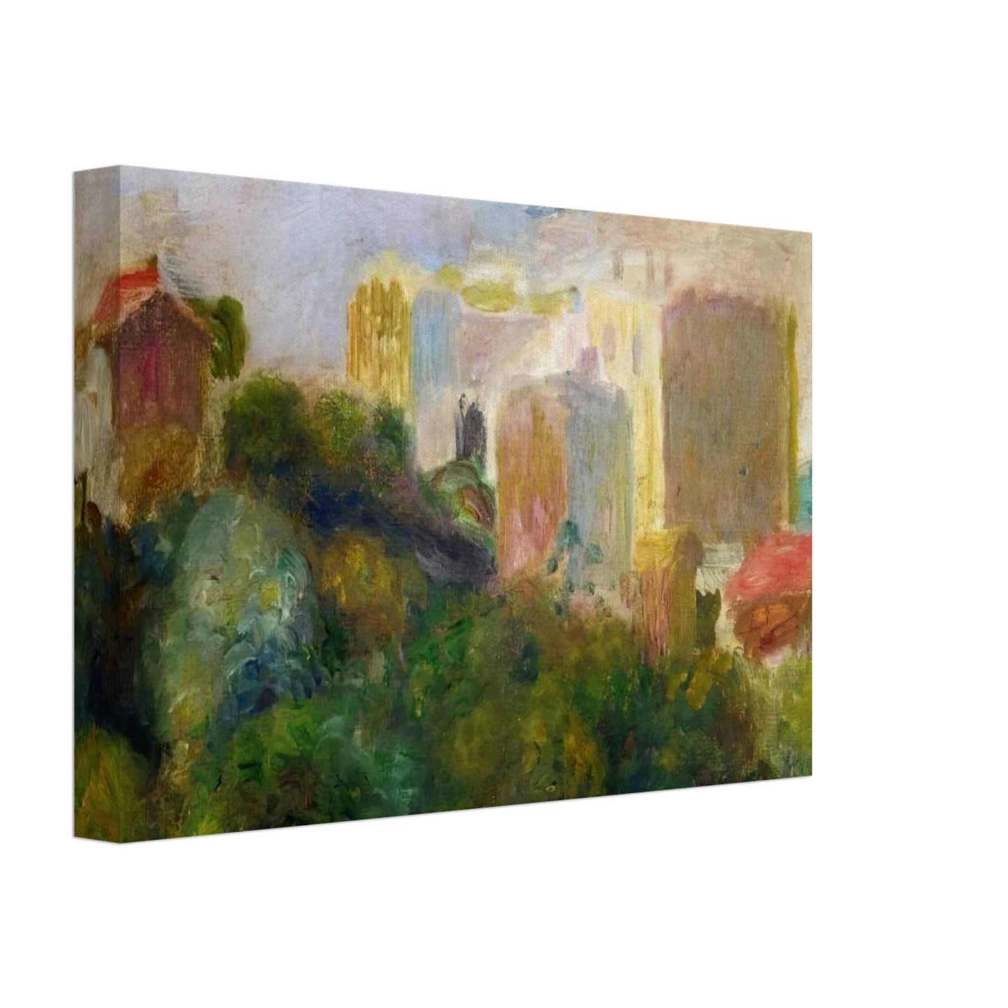 Pierre-Auguste Renoir - View from Renoir's Garden in Montmartre Canvas - 40x60 cm / 16x24 inches-canvas