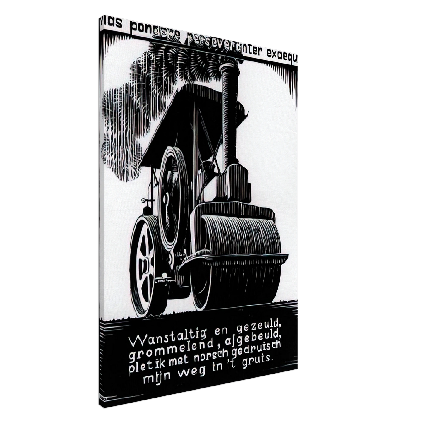 MC Escher - EMBLEMATA STEAMROLLER Canvas - 20x30 cm / 8x12 inches-canvas