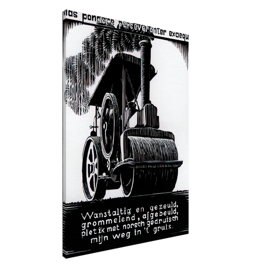 MC Escher - EMBLEMATA STEAMROLLER Canvas - 20x30 cm / 8x12 inches-canvas