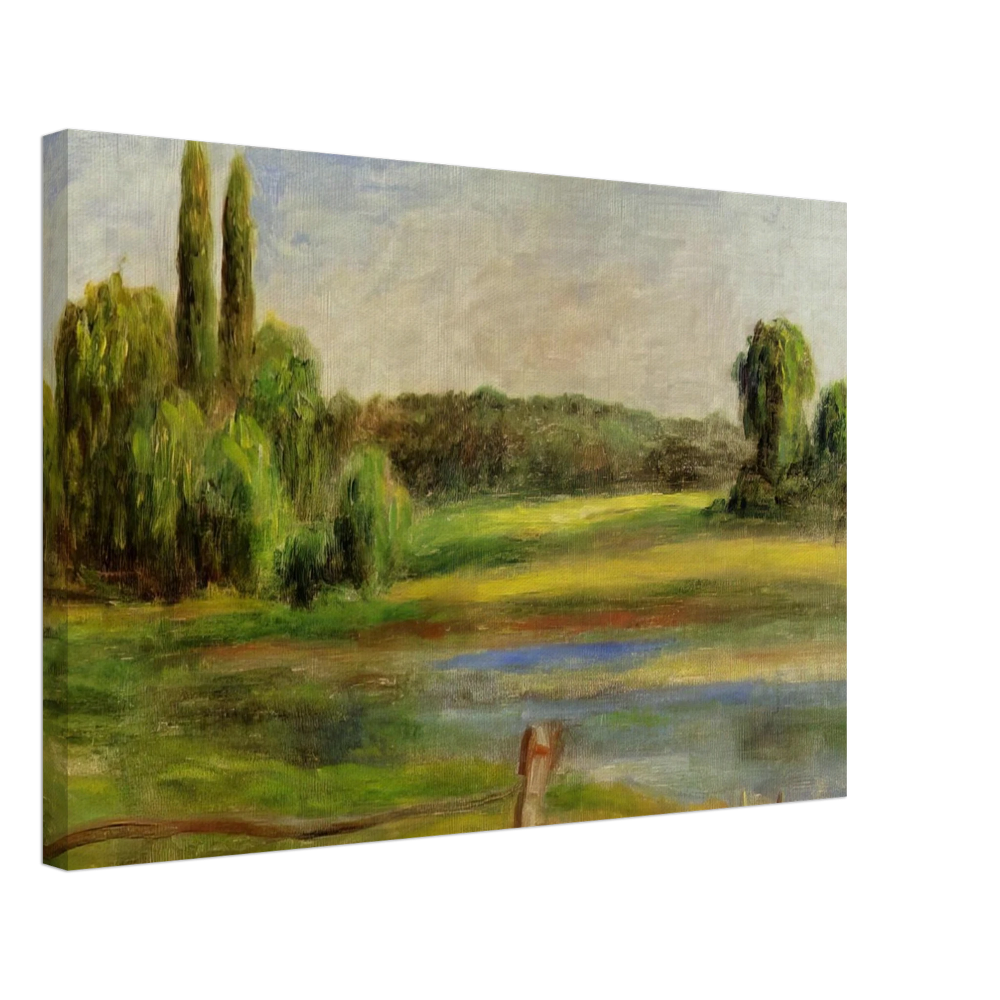 Pierre-Auguste Renoir - Landscape with Fence Canvas - 70x100 cm / 28x40 inches-canvas