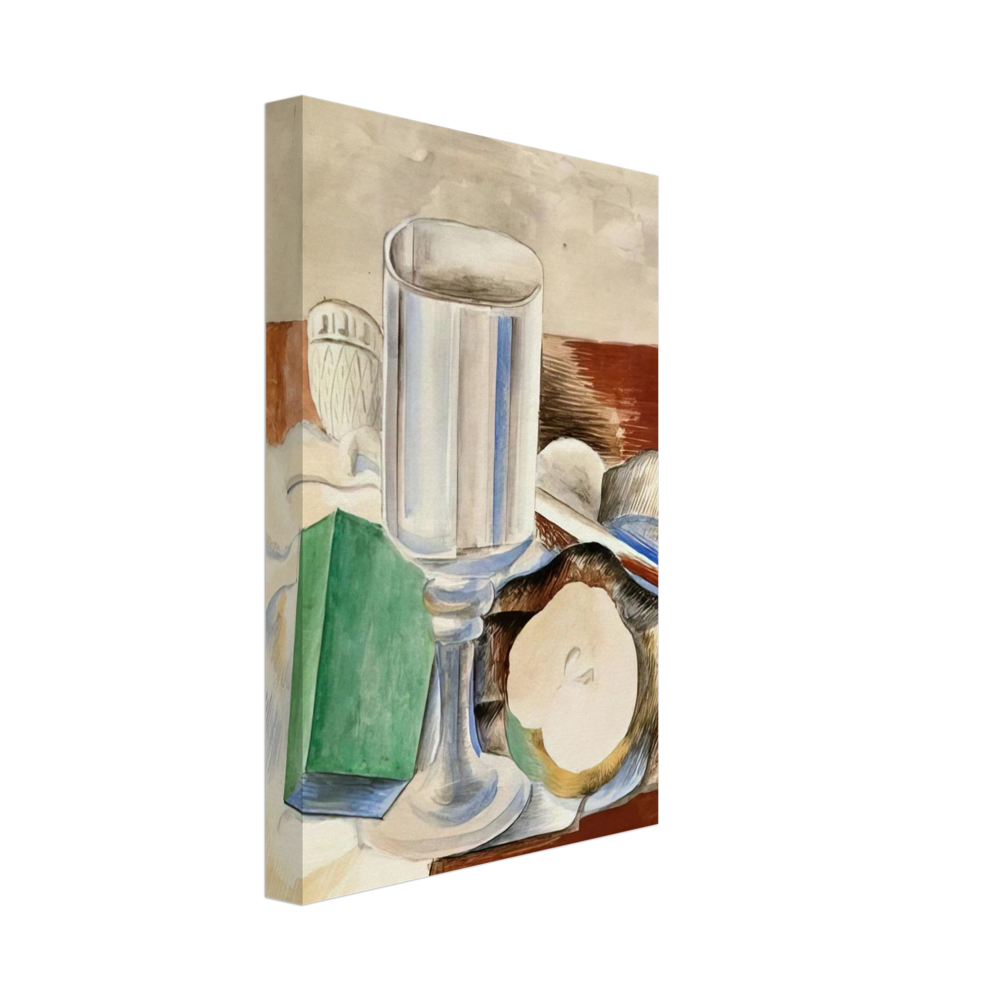 Pablo Picasso - Still life with a Glass and an Apple - 1914 Canvas - 40x60 cm / 16x24 inches-canvas