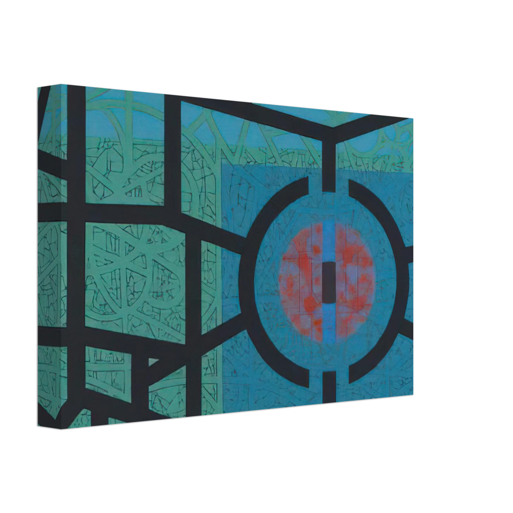 Jimmy Ernst - Interior and Silence - 1967 Canvas - 40x60 cm / 16x24 inches-canvas