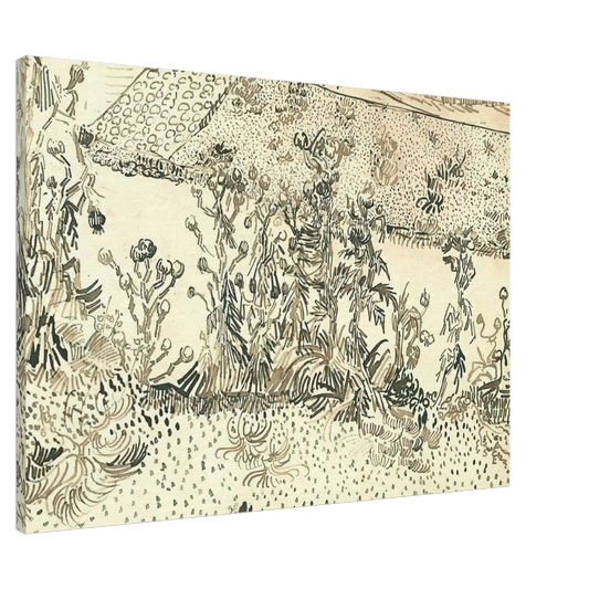 Vincent van Gogh - Thistles Along the Roadside Canvas - 20x30 cm / 8x12 inches-canvas