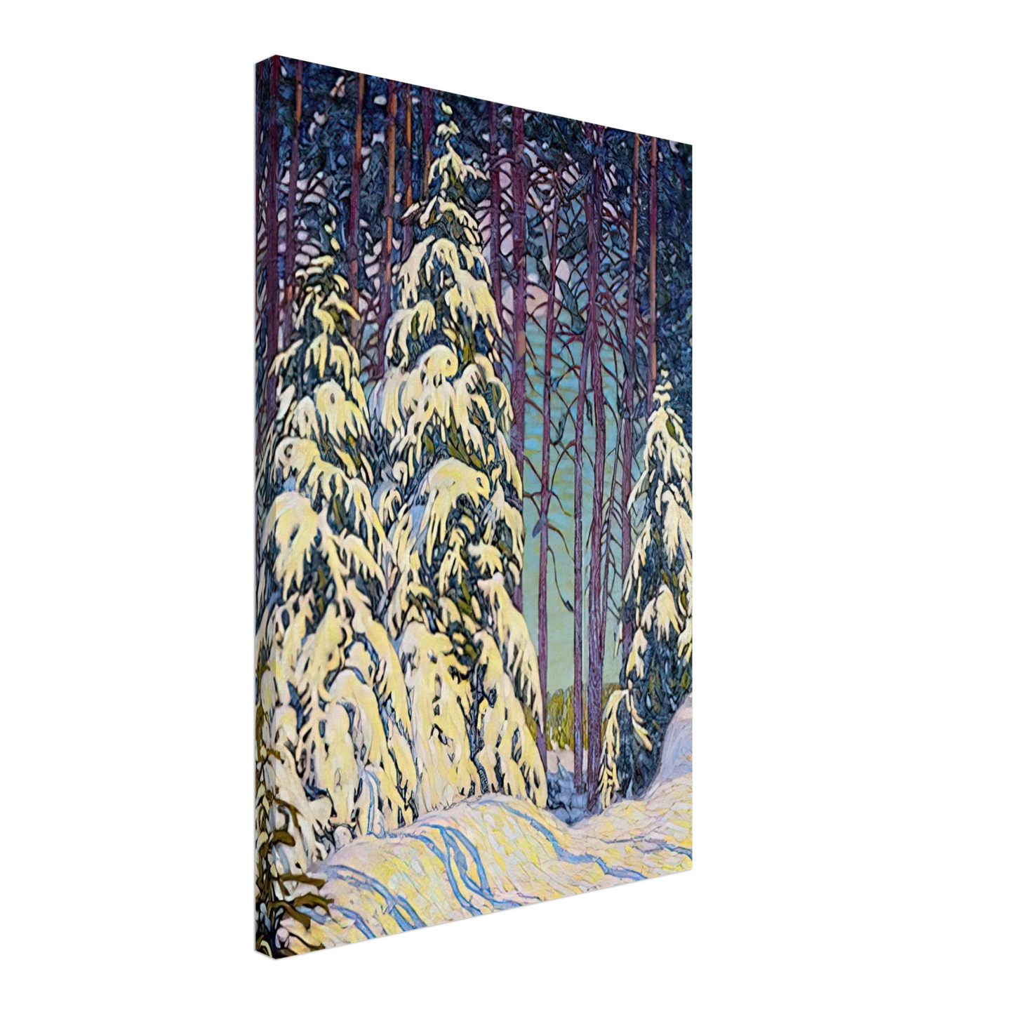 Lawren Harris - Winter Sunrise - 1913 Canvas - 70x100 cm / 28x40 inches-canvas